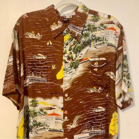 Vintage Wind And Sea Laguna Beach Hawaiian Shirt Size XL - Picture 2 of 12